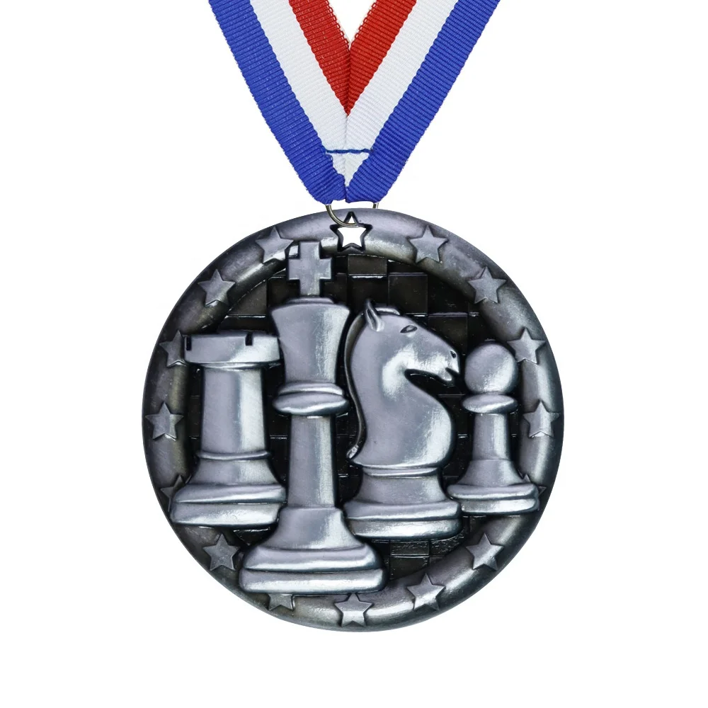 Yiwu Collection Professional Soccer Trophies And Medals Customized Sports Running Medal Award Wholesale Blank Chess Medal