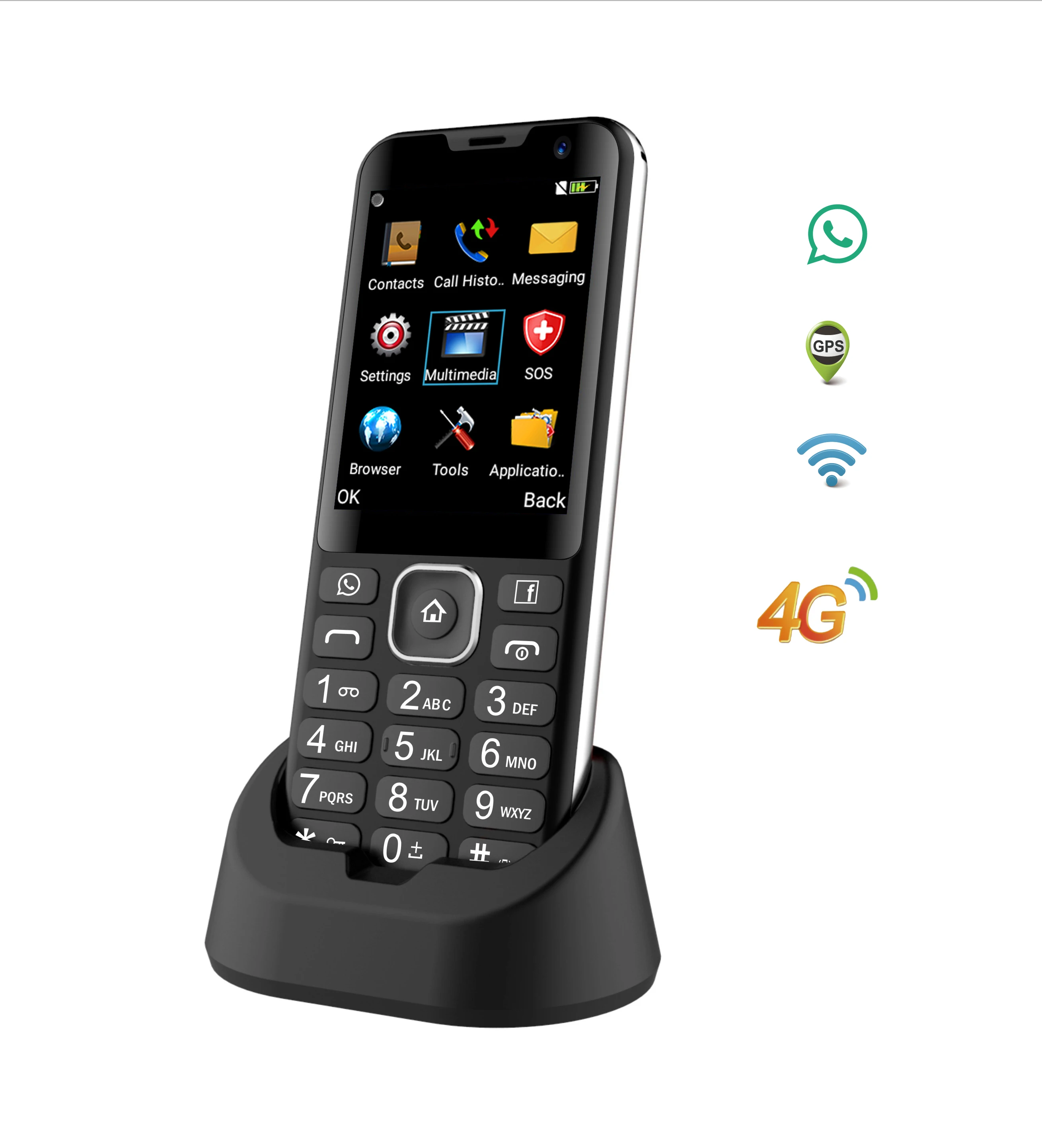 Разблокированный сотовый телефон с диагональю 2,8 дюйма и поддержкой 4g mtk, система Android, поддержка whatsApp, две sim-карты