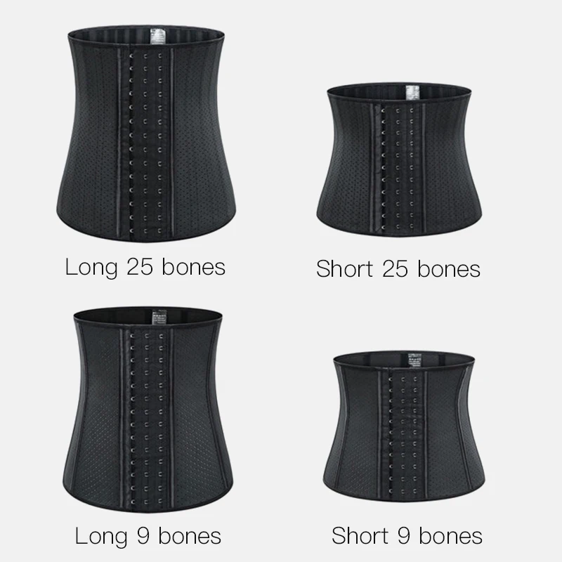 Plus Size Colombiana Faja Latex Waist Cincher Corset Vest 9-25 Bones Tummy Control Fitness Shaper Breathable Slimming Corset