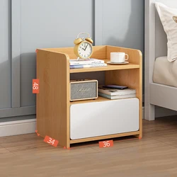 Haohe OEM Bedside Table with 2 Drawer Wood Panel Night Stand with Storage End Table Nightstands for Bedroom Room