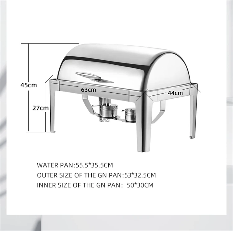 Chefing dish food buffet warmer catering, chef dish set tray stainless steel serving dish party food warmer
