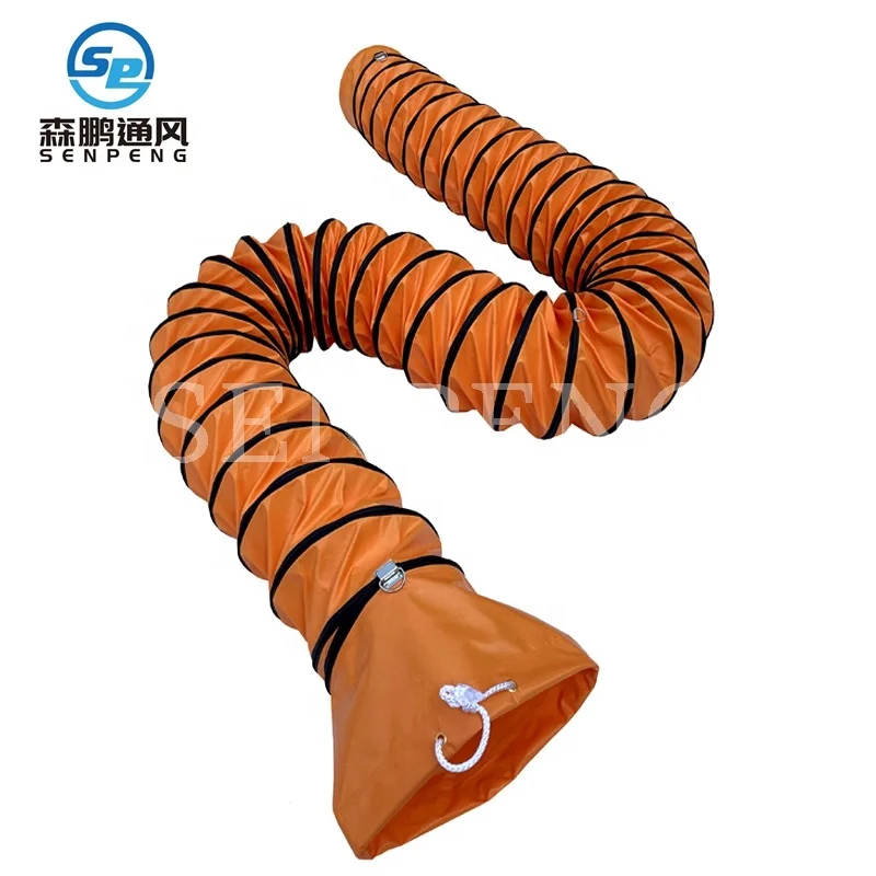 Wear and Tear Proof PVC Spiral Air Duct Hose Pipe for Factory Construction Site Waste Gas Exhausting