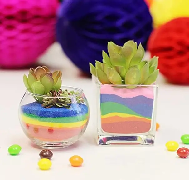 Manufacturers supply aquarium colored sand dyed sand