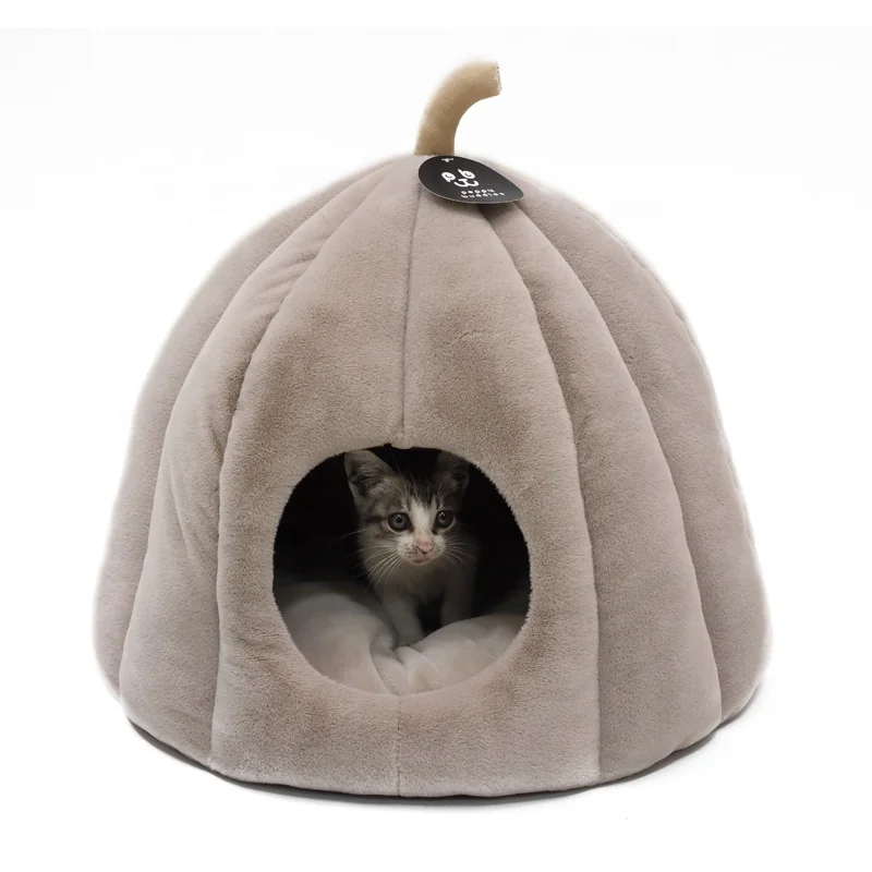 Товары для домашних животных LS peppy, новый дизайн, роскошная плюшевая кровать для кошек из искусственной лисы на заказ, домик, пещера, Лидер продаж, товары для домашних животных на зиму