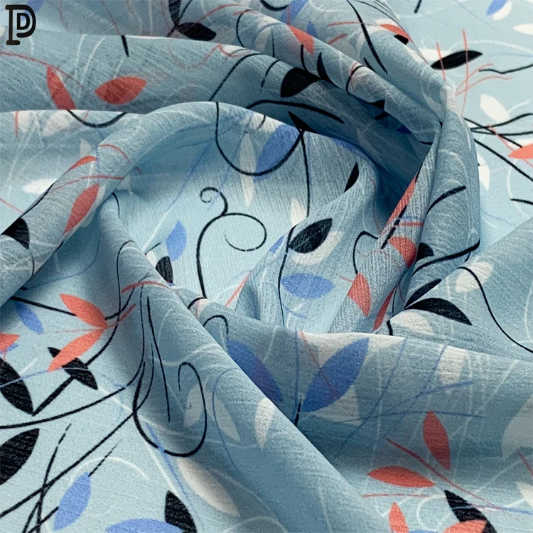 Japanese kimono chiffon digital printed soft chiffon fabric