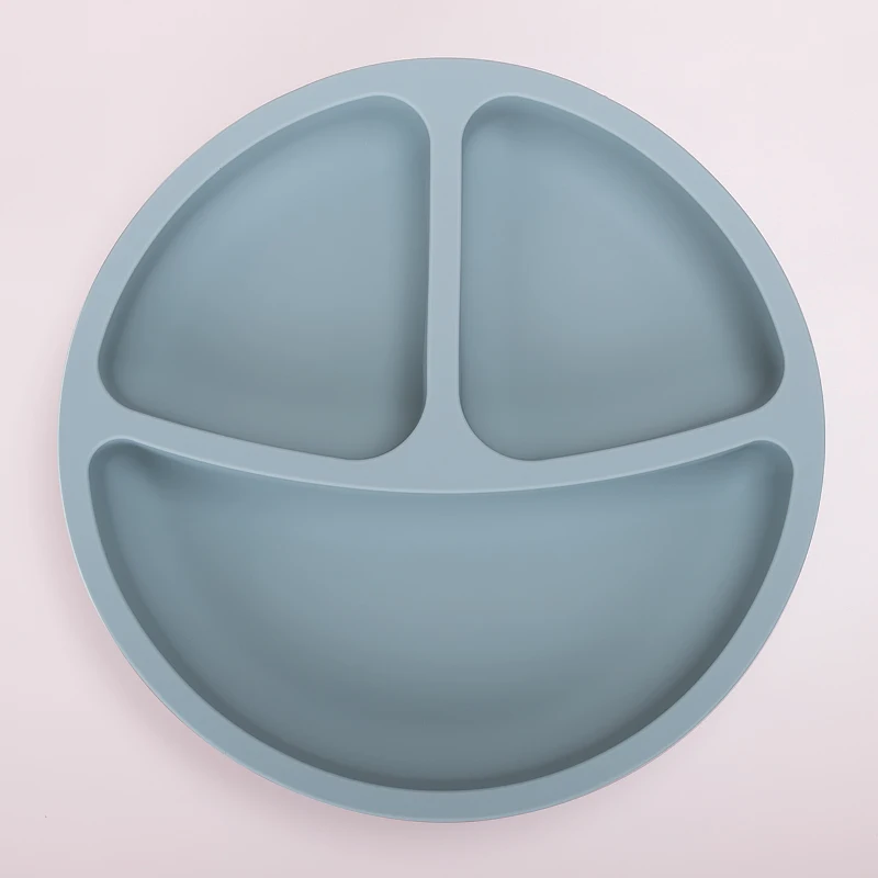Baby Safe Silicone Dining Plate Solid Cute Cartoon Children Dishes Suction Toddle Training Tableware Kids Feeding Bowls
