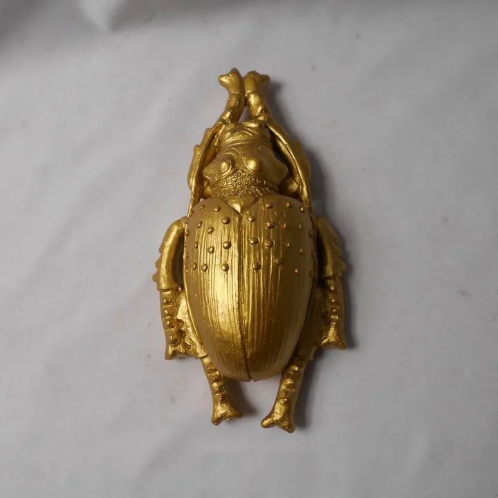 Resin Golden Insects Sculpture Wall Art Decor Home Decoration Artificial 3D Shape Animal