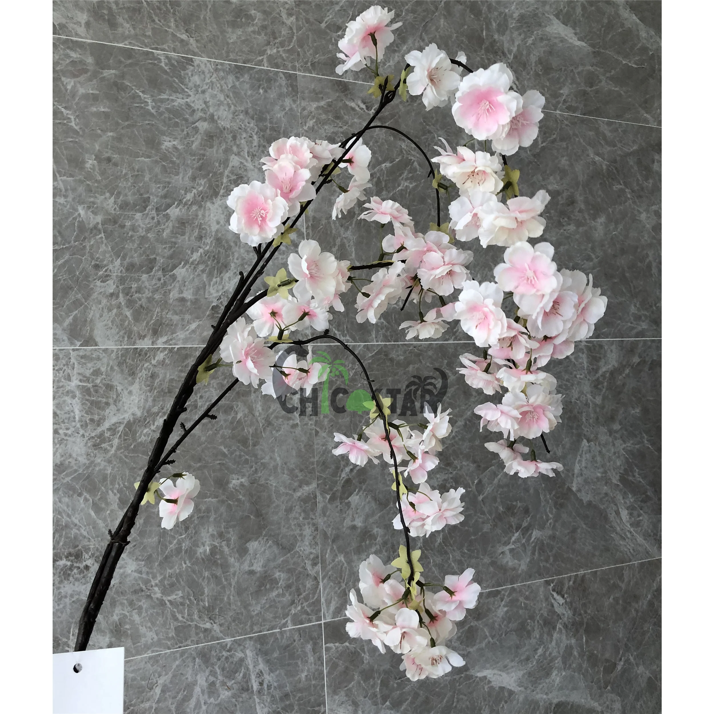 Wholesale Wedding Decoration Cheap Silk Artificial Cherry Blossom Flower Branches Natural Color Garden/hotel/home Decoration