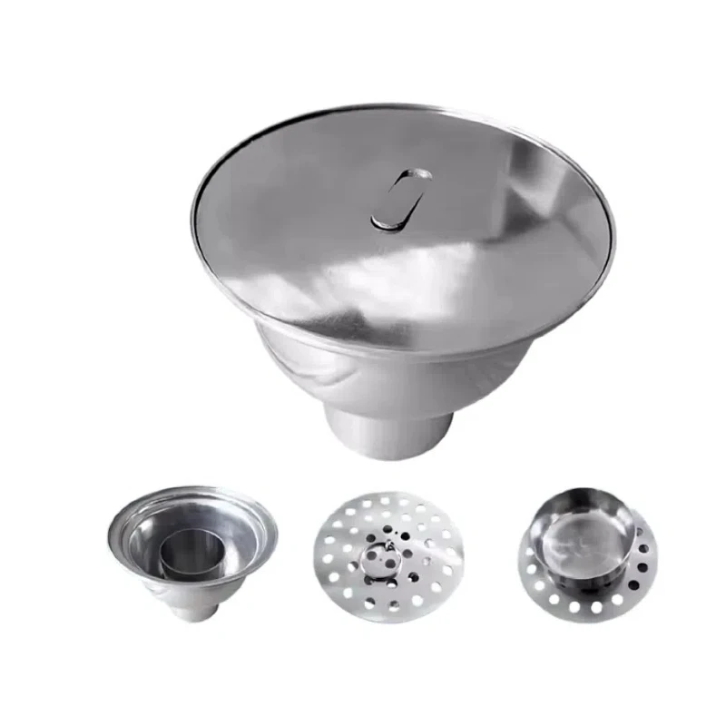 Stainless Steel Sanitary Floor Drain, Clean and Odor Proof Cleaning Port for Pharmaceutical Factories