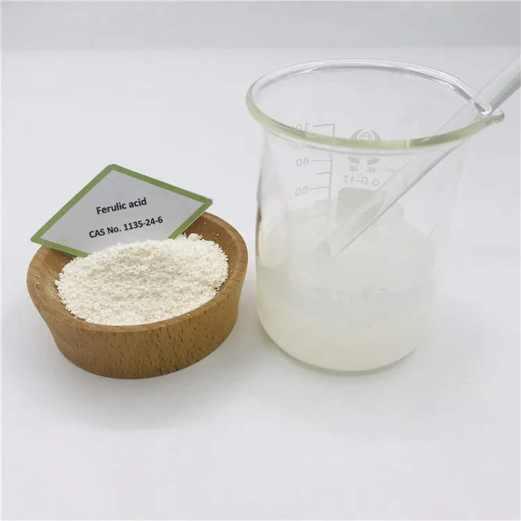 Supply Bulk Ferulic Acid Rice Bran Extract Powder Natural 98% Ferulic Acid Powder