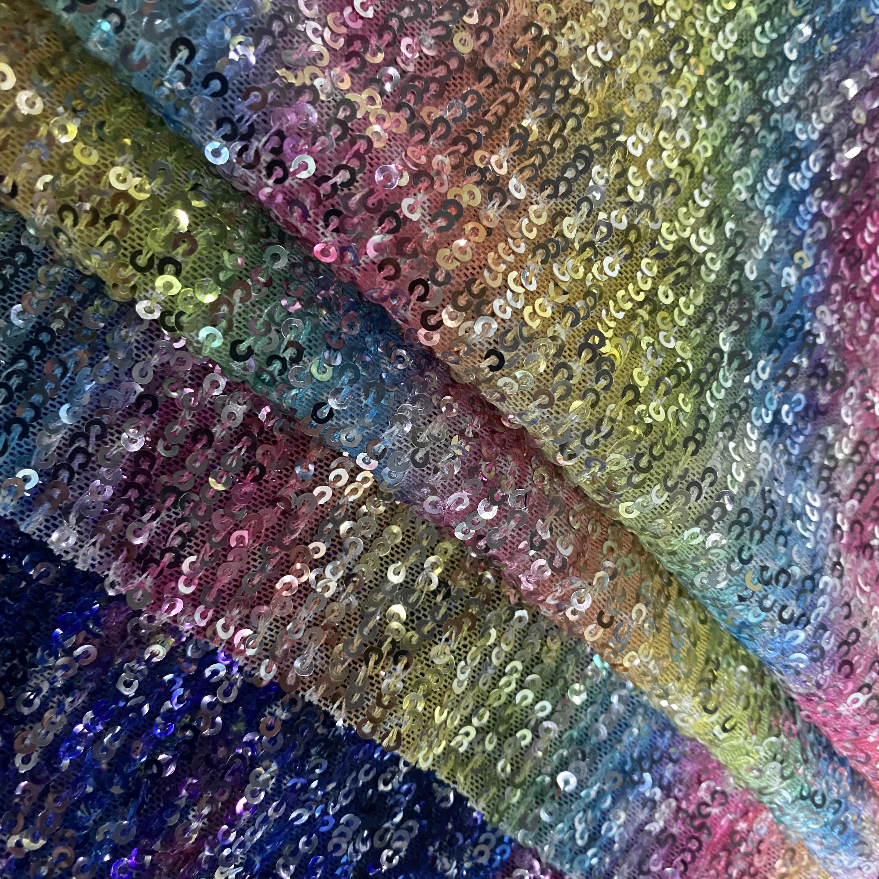 Top seller printing tulle sequins embroidery lace fabric Digital Printing