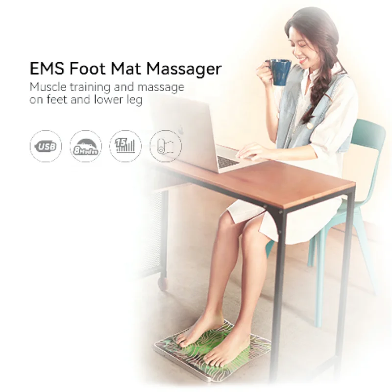 Electronic pulse leg relaxation ankle feet massager EMS foot pad personal healthcare feet massage mat