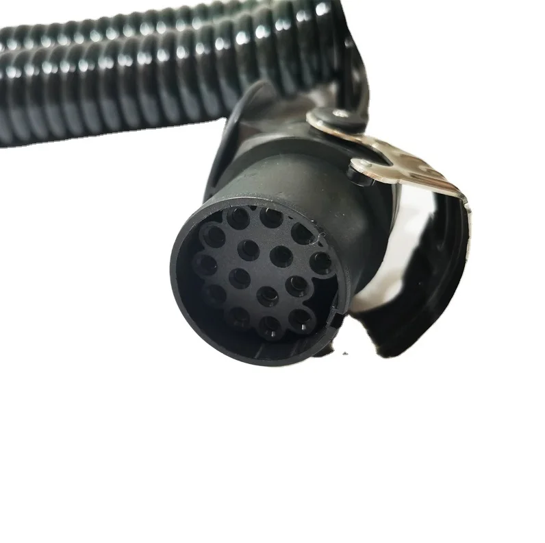 China Low Cost 15 Pin 25mm Electric Ffc Optic Fibre Secure Spiral Cable for Adr Trailer