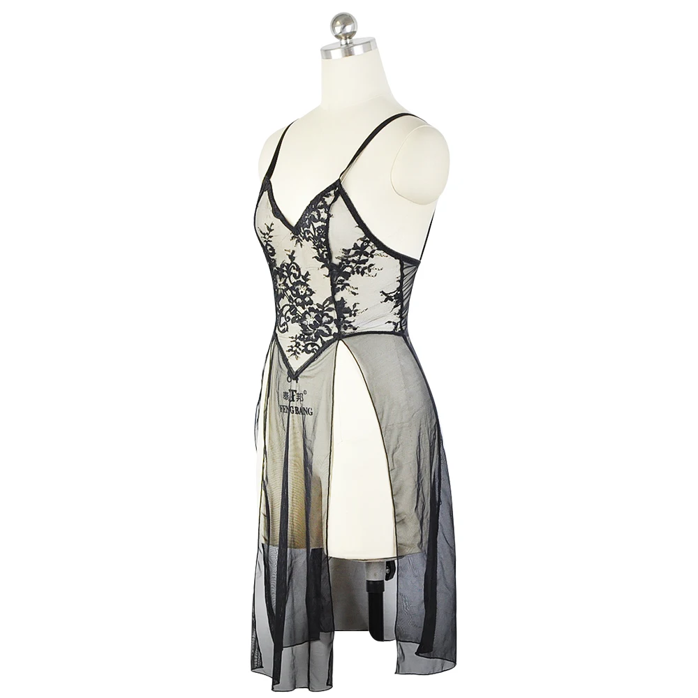 High Quality RTS Wholesale Women Sexy Lingerie Lace Sleepwear beautiful Nightwear Women Slip