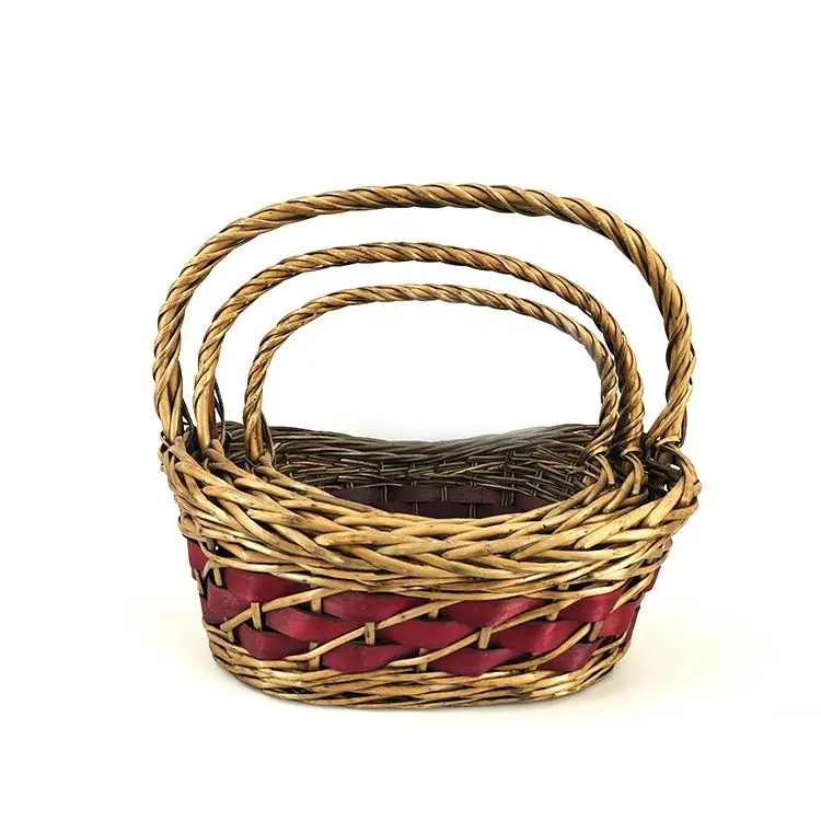 
New High Quality Picnic Hamper Basket Gift Wicker With Handles 