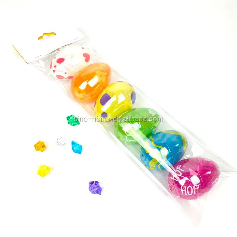 Medium size plastic egg seven color plating  egg