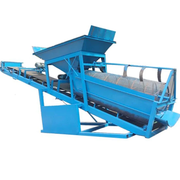 industrial rotary type sieving vibrating sieve machine for gypsum charcoal sand sawdust sifting