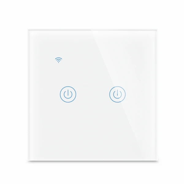 Tuya Smart EU/UK Standard WIFI Switch With Neutral Glass Panel Touch Wall Smart Switch 1/2/3/4 Gang Smart Switch