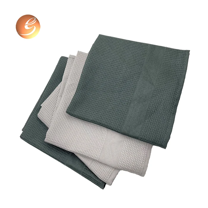 Factory Direct Sale Perfect Technology Custom Waffle Weave Towel Fast Water Absorption Cotton Waffle Weave Kitchen Dish Towels