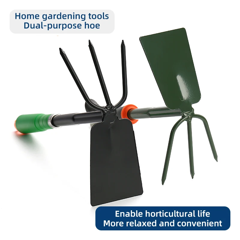 JP Outdoor Garden Tool Flower Rake PP Handle Three Tooth Rake Dual-use Small Garden Hoe Shovel