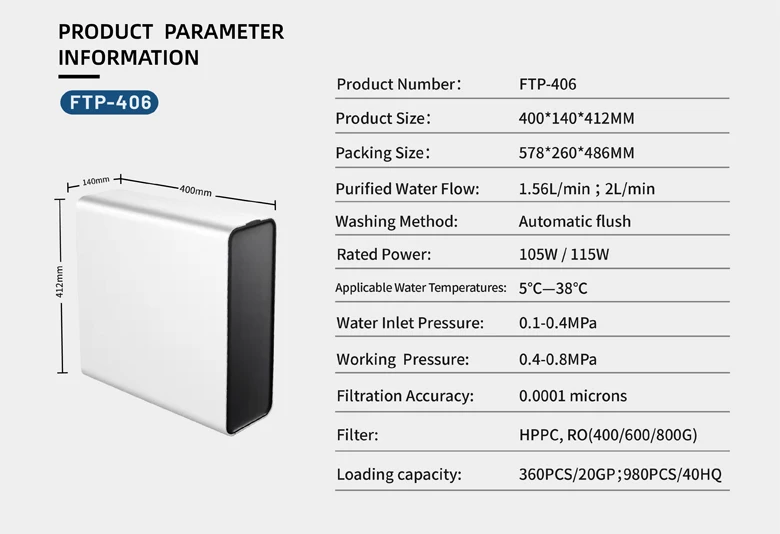 600G Under sink reverse osmosis 2 filtration alkaline 3 in 1 housing cabinet ro water purifier