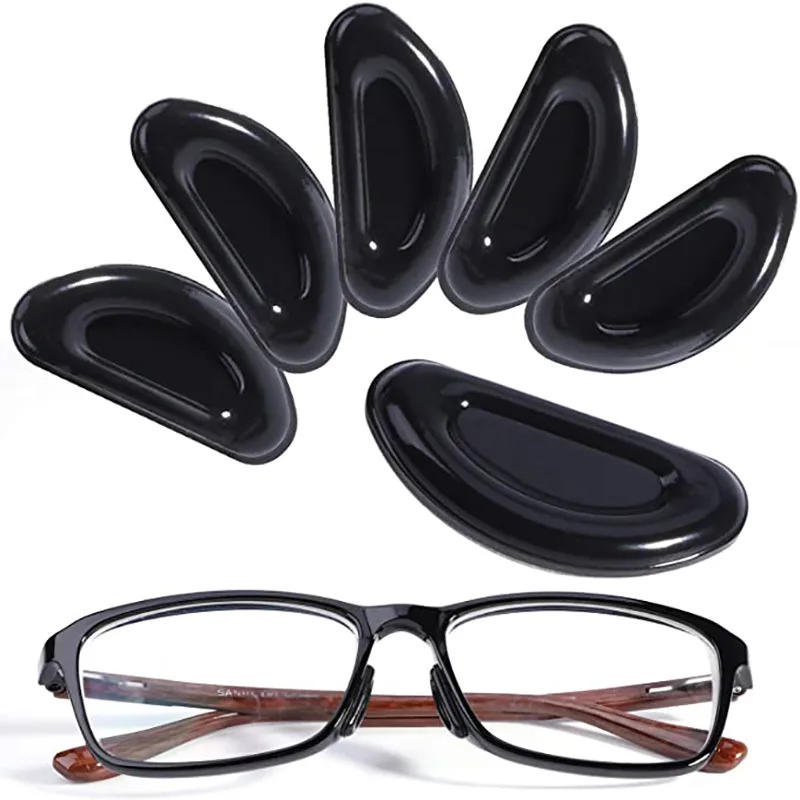 1mm 2mm Anti-Slip Adhesive Contoured Soft Silicone Eyeglass Nose Pads with Super Sticky Backing for Glasses Sunglasses
