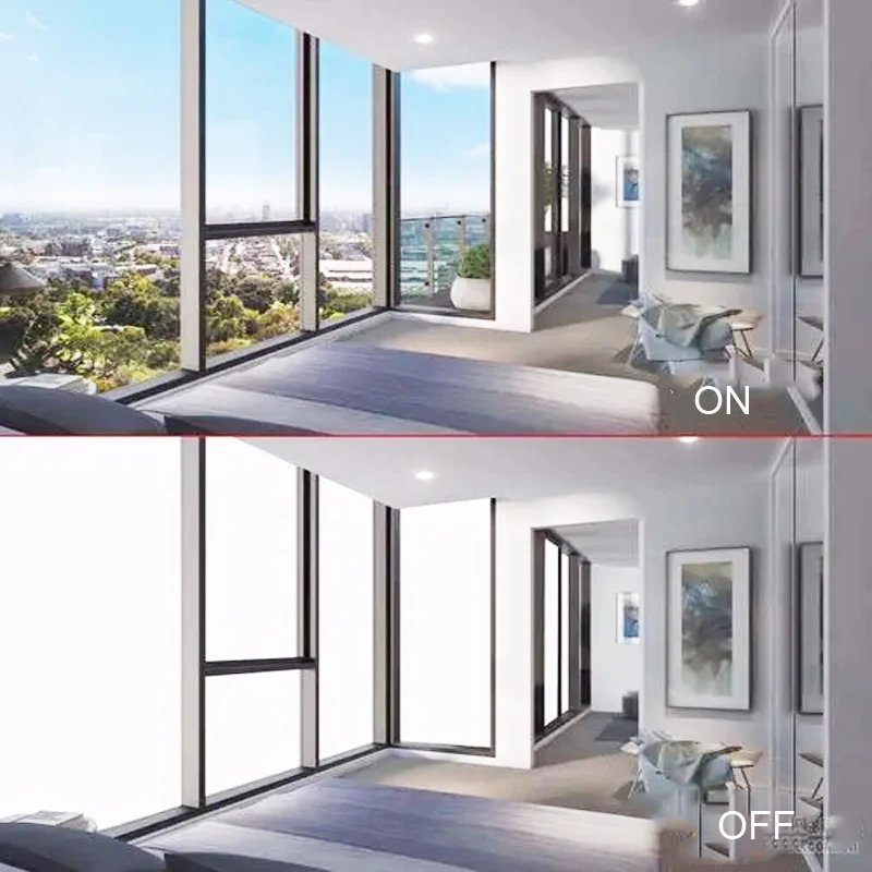 Power On Transparent Power Off Opaque Modern Curtains Switchable Pdlc Smart Film