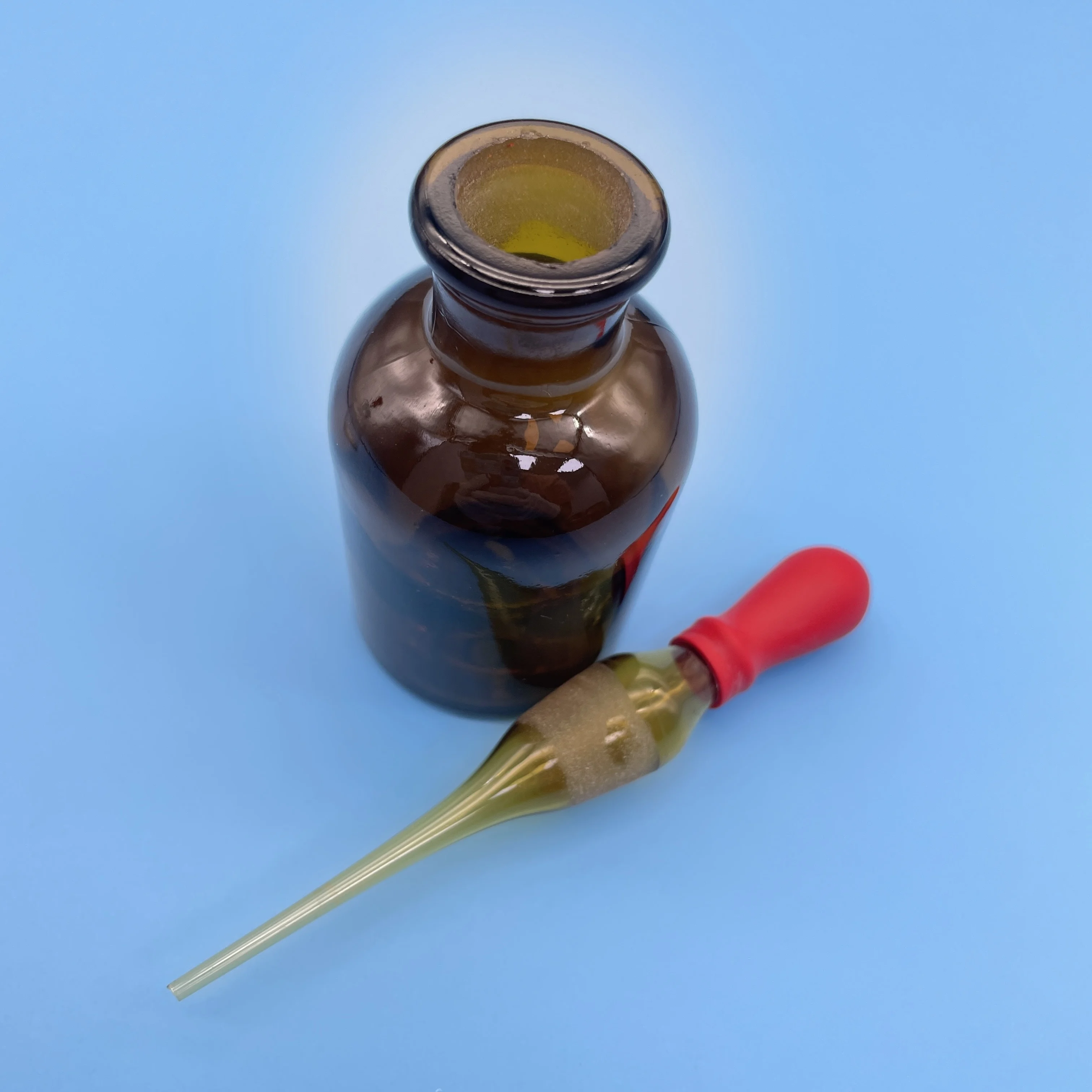 Chemical laboratory glass bottle medicine bottle jar with glass dropper