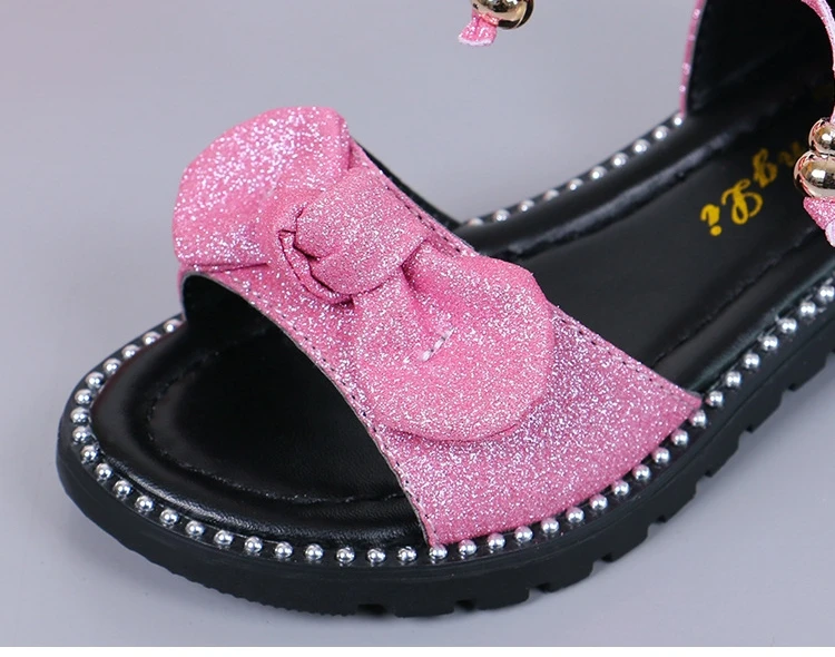 Girls sandals summer 2023 new fashion Korean high-heeled princess shoes middle-aged children and little girls open-toed Sandals