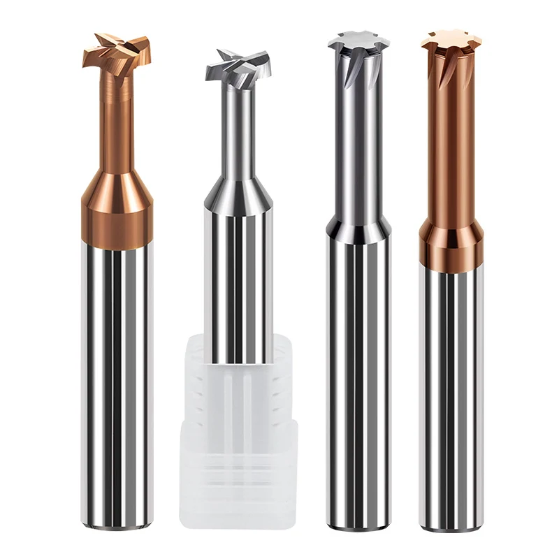 Manufacturer Cutting  Steel Parts  Tools Solid Carbide Coated 4 Flute T Slot Milling Cutter Used For Lathe Machine