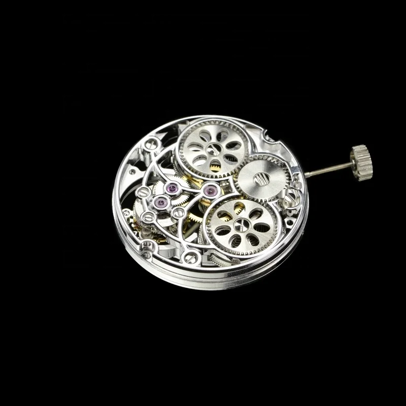 ENLOONG Real Luxury Skeleton Tourbillon Movement with Manual Winding OEM LOGO ELT0563 Silver Tourbillon Watch Movement