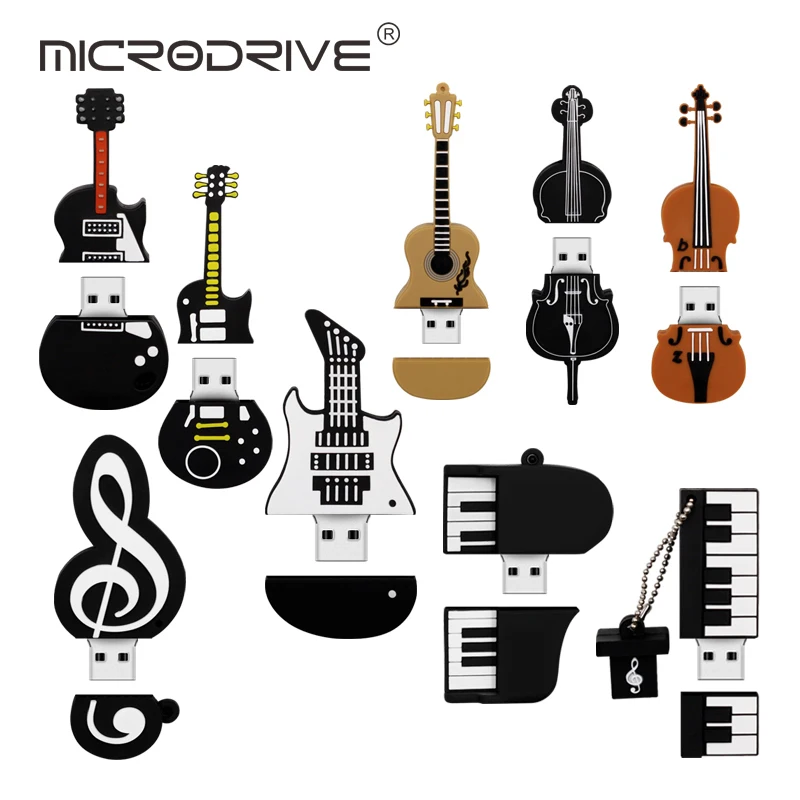 Various musical instrument models usb flash drive 1gb 2gb 4GB 8GB 16GB 32G 64G 128GB 512MB memory pendrive USB2.0