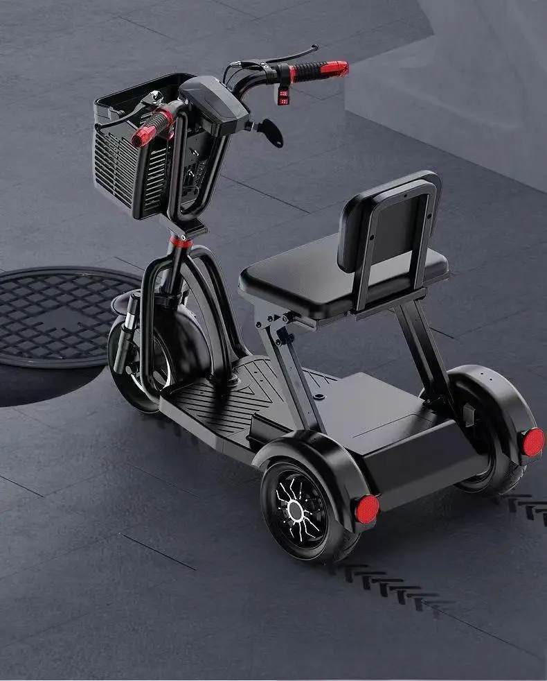 Portable Elderly Electric Bicycle 60v Lithium Battery Scooter Tricycle Rickshaw Foldable Adult Car for Cargo Use Easy Charging