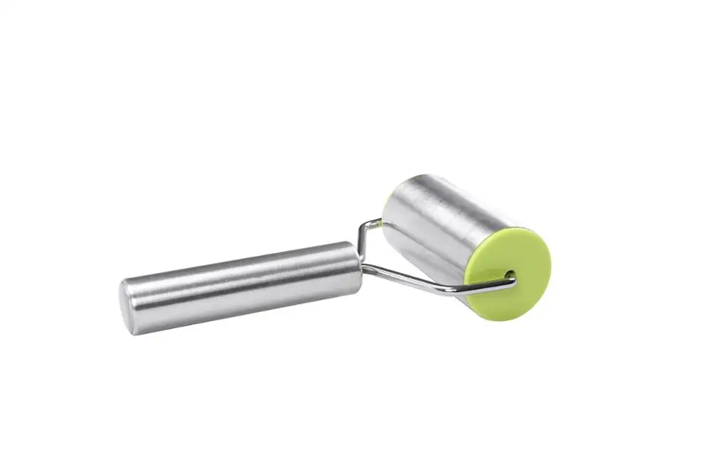 Stainless Steel Baking Tools Rolling Stick Non Stick Dumpling Rolling Pin with Wheel