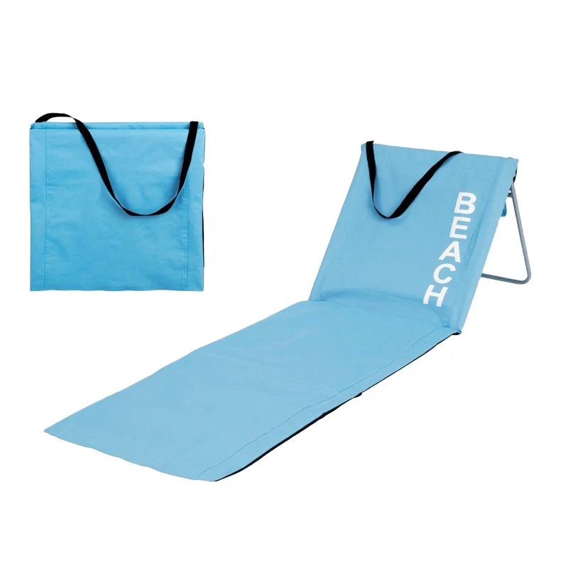 China suppliers folding beach mattress backrest,custom folding nylon beach mat outdoor waterproof  beach mat chair as seen tv