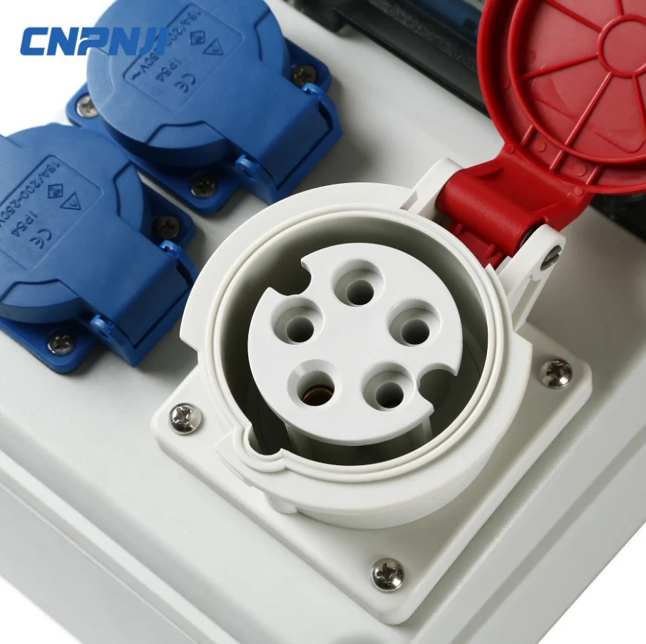 Waterproof outdoor Electric power plug socket box with industrial plug socket