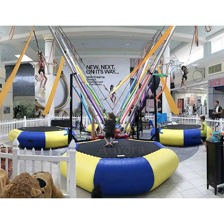 Bungee trampoline inflatable jumping jumper system inflatable bungee trampoline