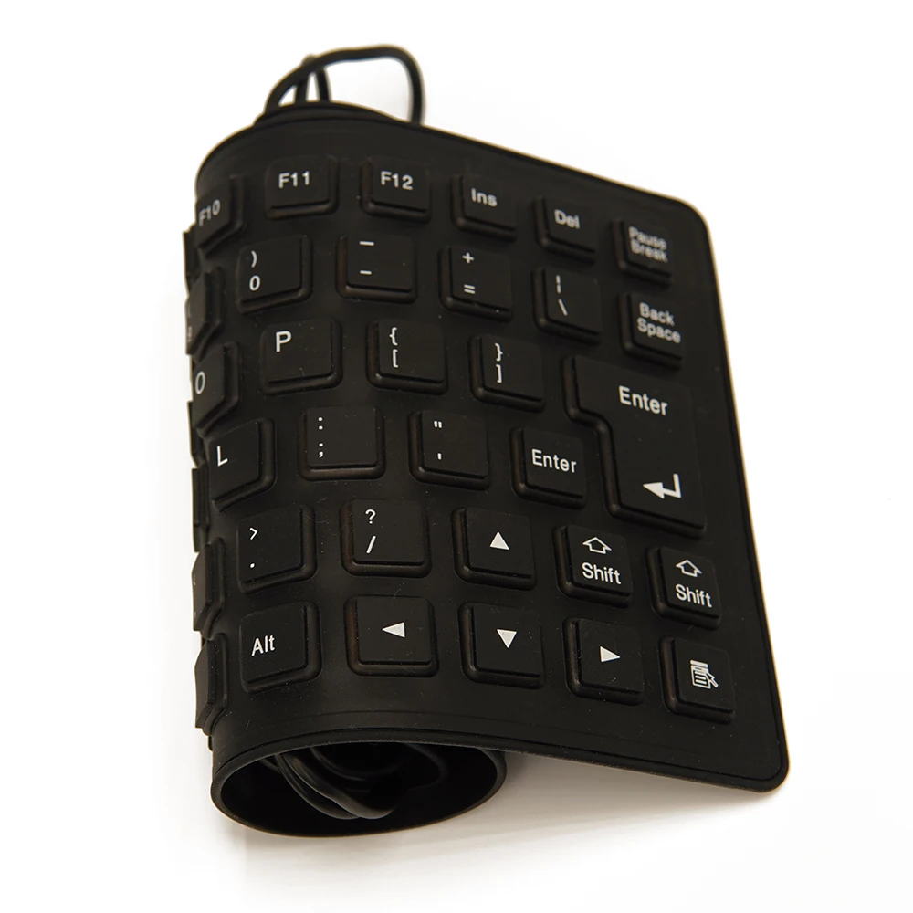 Wholesale Keyboard Silicone Flexible Foldable Waterproof 85/103/109 Keys Keyboard Wired Soft Waterproof for Laptop Tablet