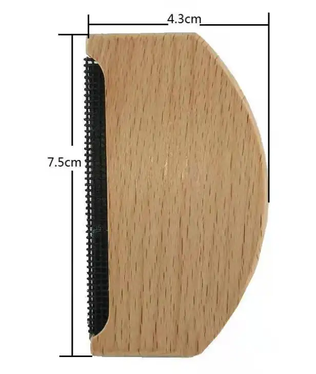 FF1695 Custom Logo Sweater Shaver Cashmere Comb Clothes Fuzz Pet Hair Remover Wood Handle Portable Lint Remover