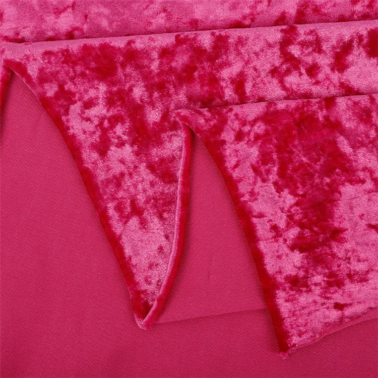 Wide usage high quality warp knitted polyester spandex Ice Velvet Fabric for toy and clothes