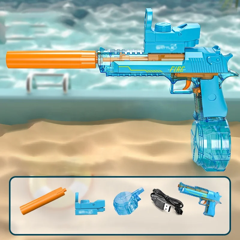 Newest Desert Eagle Children Gun Toys Summer Pool Automatic Watergun Sniper Shooting Toy Gun High Pressure Electric Water Gun