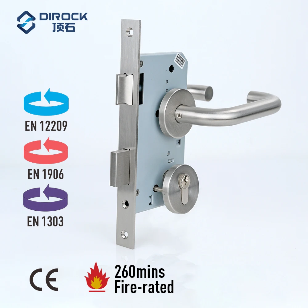 Ironmongery hardware manufacturer fire rated steel door lock set 4 hours sash mortise lock body