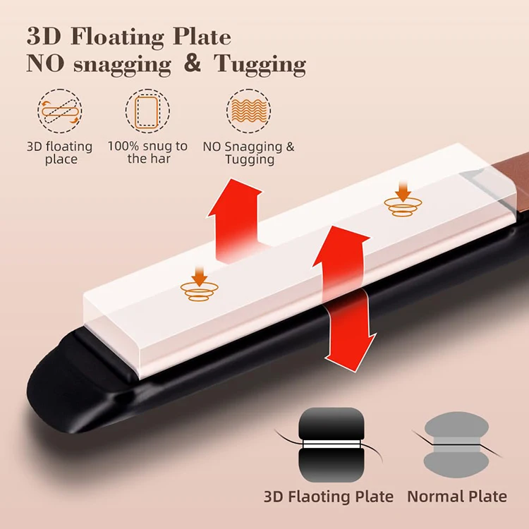 High Temp Professional 2 in 1 Hair Straighten Ceramic Wide Flat Iron Hair Straightener and Curler for Professional Salon