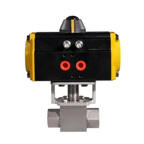 COVNA HK56-G 1/4inch 2 Way Thread  Double acting 304 Stainless Steel High Pressure Pneumatic Actuated Ball Valve