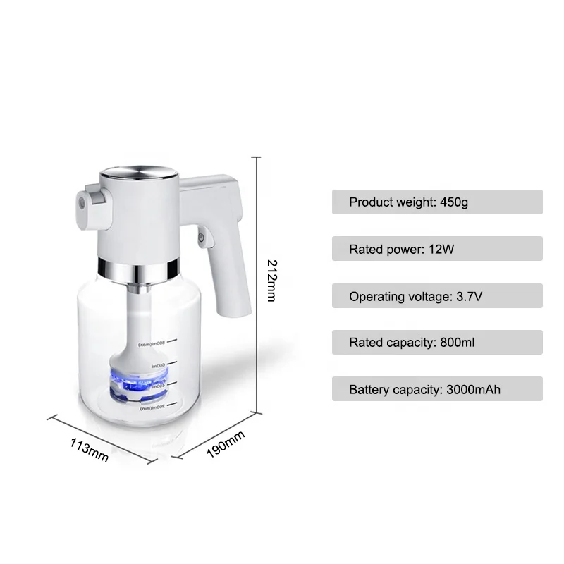 800ml Three Stage Concentration Adjustment Sodium Hypochlorite Generator 3000mAh Hypochlorite Sodium Generator