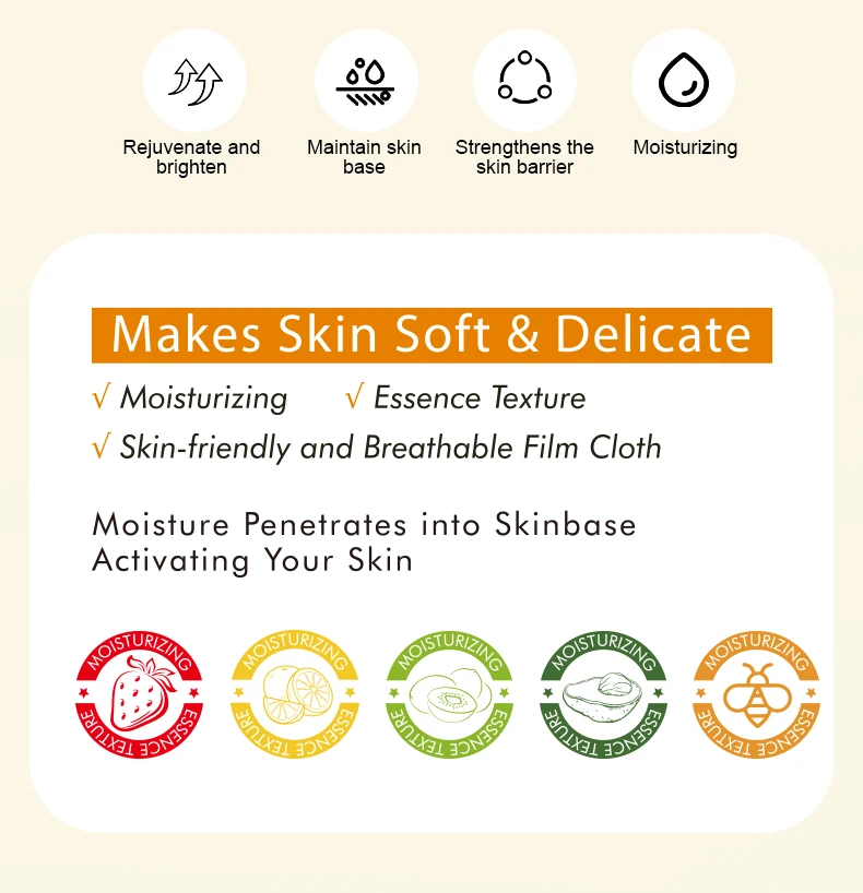 vegan natural Hydrating Aloe vera korean skin care products Cucumber sheet mask vitamin c honey moisturizing vitamin c mask