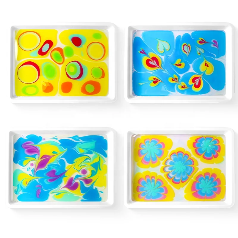 Magic Marbling Paint Art Kit 6 colors Kids DIY Water Coloring  Drawing Toys Stationery Gift Non-toxic magical water painting