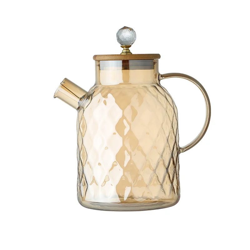 High Quality Cold Water Kettles Drinkware Pitcher Glass Teapot with Lid Water Jug and Glasses Set