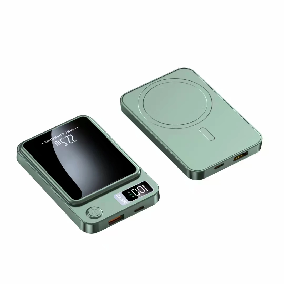 Magnetic Battery Pack 5000mAh Wireless Portable Charger 22.5W Powerbank For iPhone Samsung PD 20W