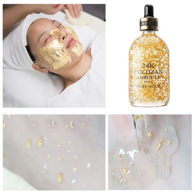 High Quality 25Sheets/Booklet 24K Gold Foil Mask 8*8 cm Pure Gold Leaf Facial Mask For Skin Care